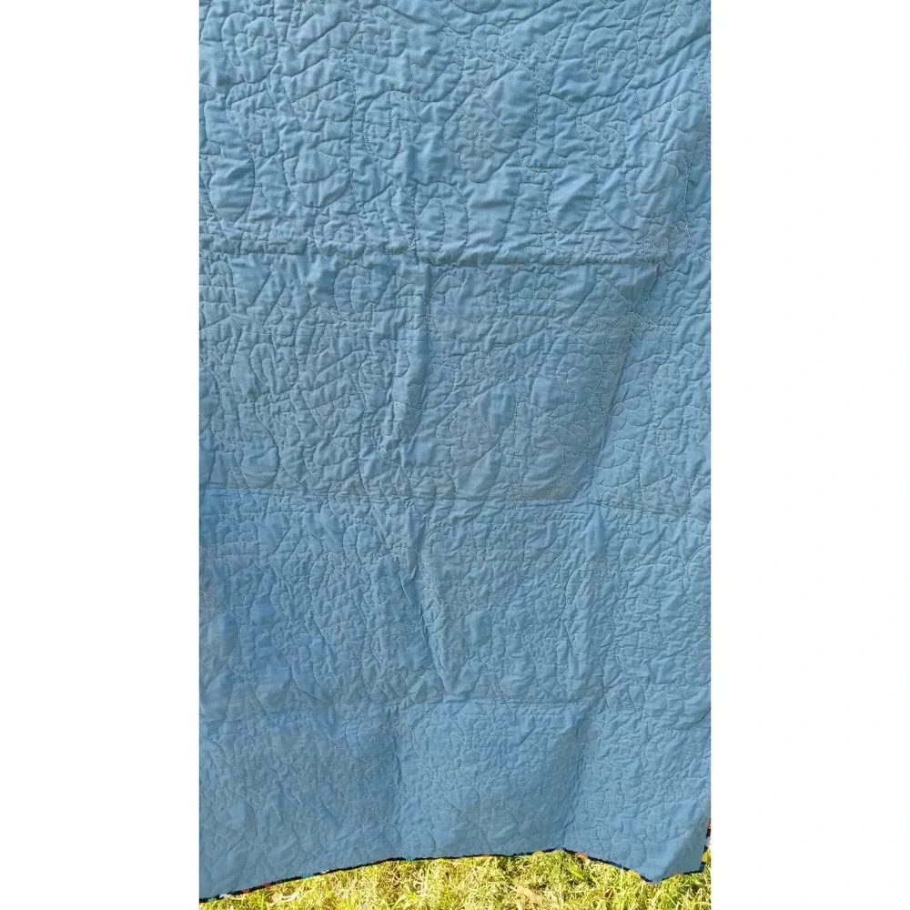 Handmade Patchwork Quilt Childs Size Zoo‎ Animals Giraffe Lion Crib Bed 50X39